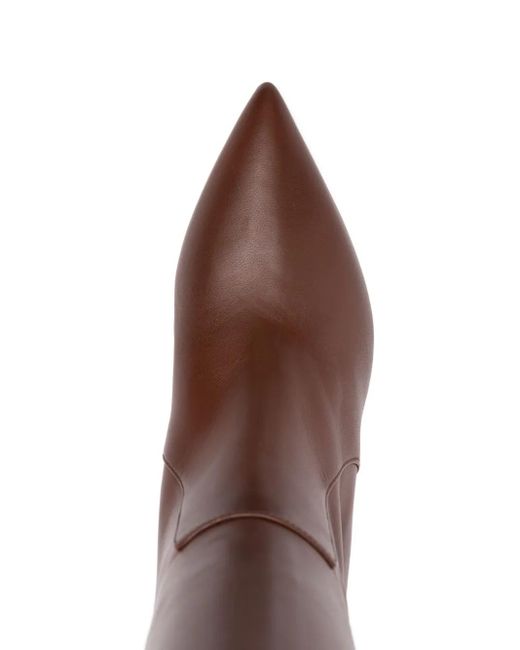 Paris Texas Brown 70Mm Leather Knee-High Boots