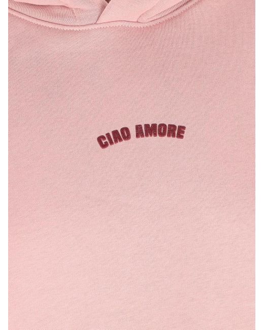 Giada Benincasa Pink Bestickter Hoodie