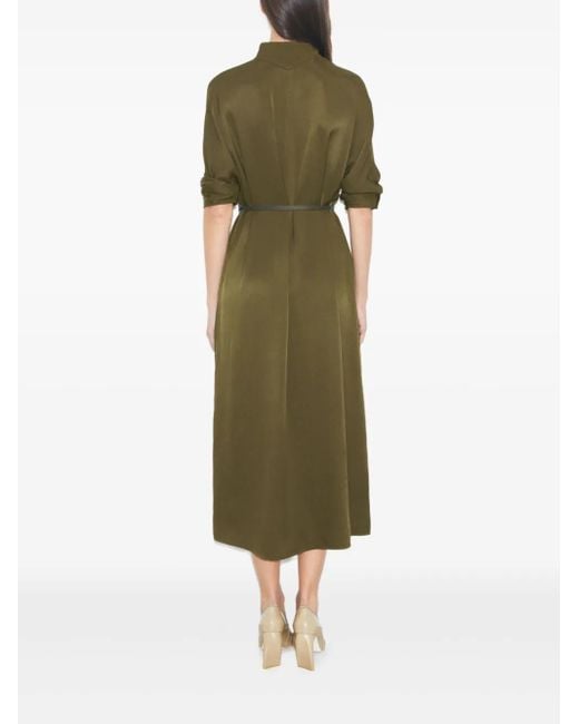 Tory Burch Green Buttoned Shirt Dress