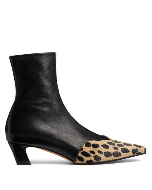 Khaite Black Nevada Stiefel Mit Hyänen-Print 40Mm