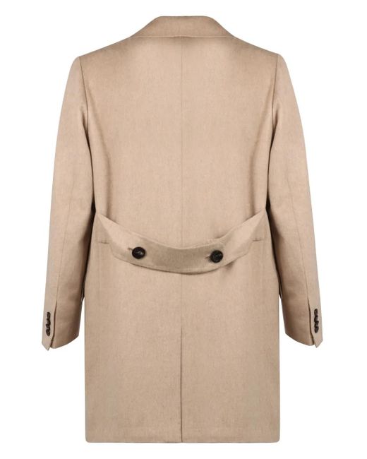 Kiton Natural Single-Breasted Coat for men