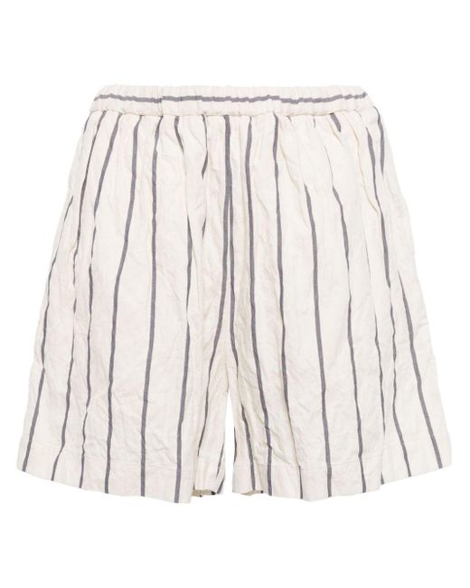 Forme D'expression Natural Crinkled Striped Shorts