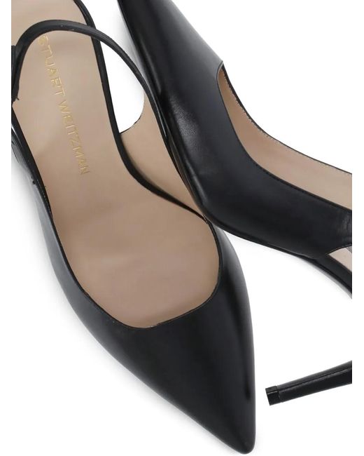 Stuart Weitzman Black Stuart 75 Buckle Strap Pumps