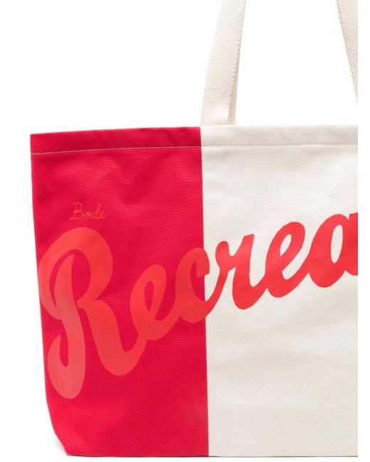 Borsa Tote Recreation di Bode in Red da Uomo