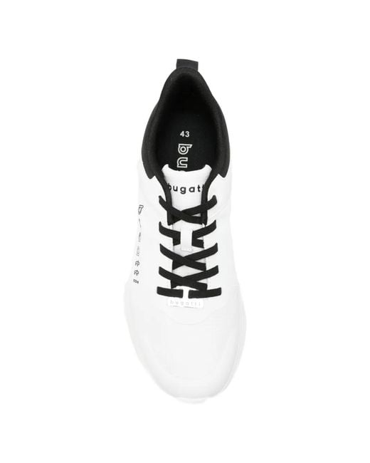 Sneakers Con Inserti E Logo di Bugatti in White da Uomo