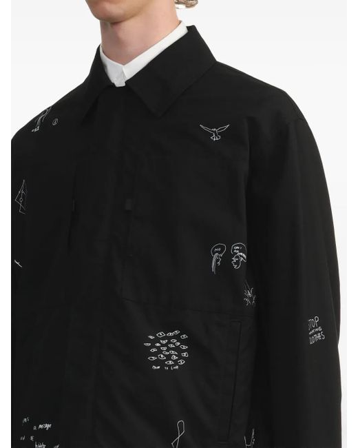Undercover Black Cotton Shirt Jacket for men