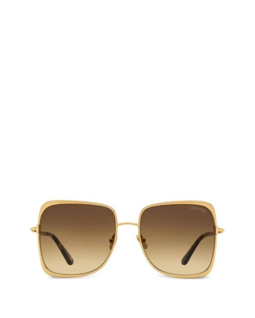 Tom Ford Natural Tara Square-Frame Sunglasses