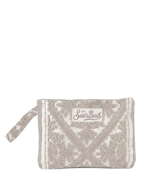 Mc2 Saint Barth White Bestickte Clutch