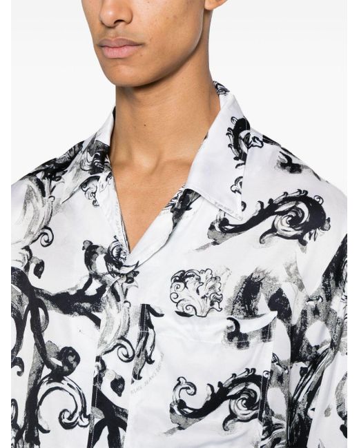 Versace Hemd mit Barocco-Print in White für Herren