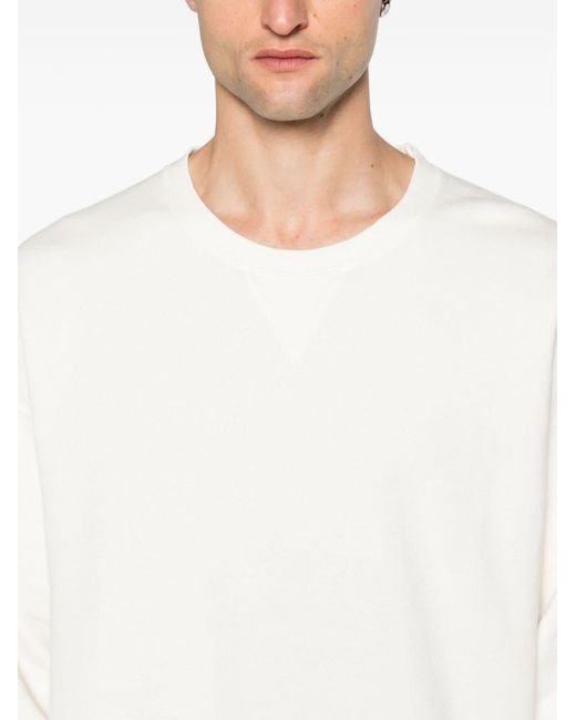 Visvim White Drop-shoulder Cotton Blend Sweatshirt for men