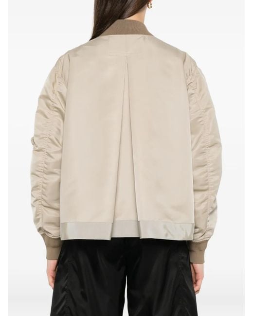 Chaqueta bómber con cierre de cremallera Sacai de color Natural