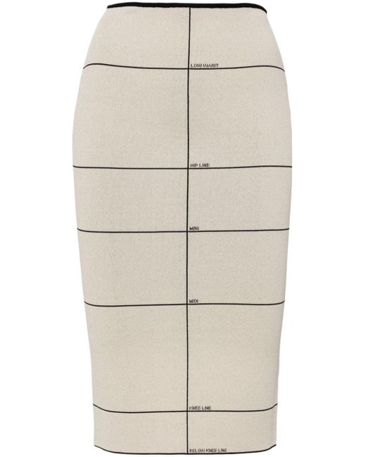 Vetements Natural Intarsia-knit High-waisted Skirt