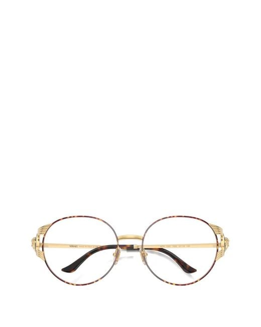 Versace White Tortoiseshell-Effect Medusa-Head Glasses