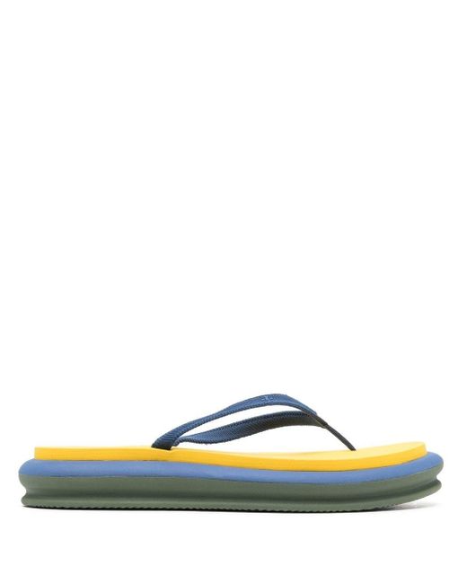Tory Burch Layered Flip-flops in Yellow | Lyst Canada
