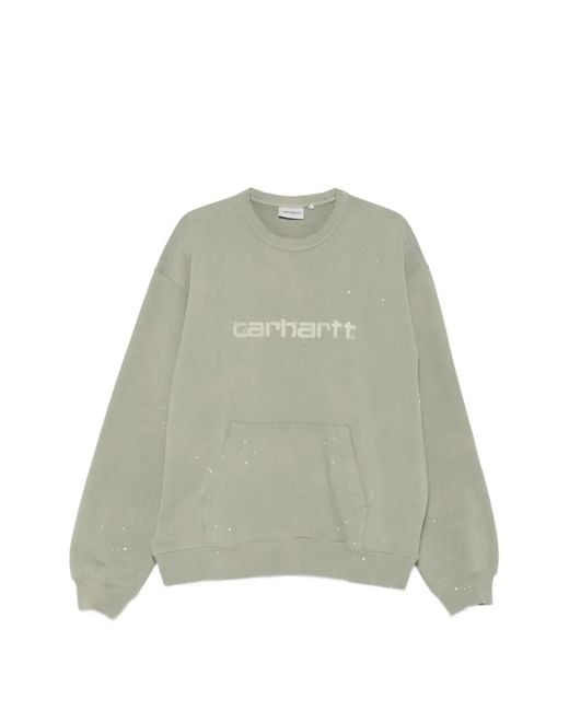 Carhartt Green Painter Logo-Print Sweatshirt for men