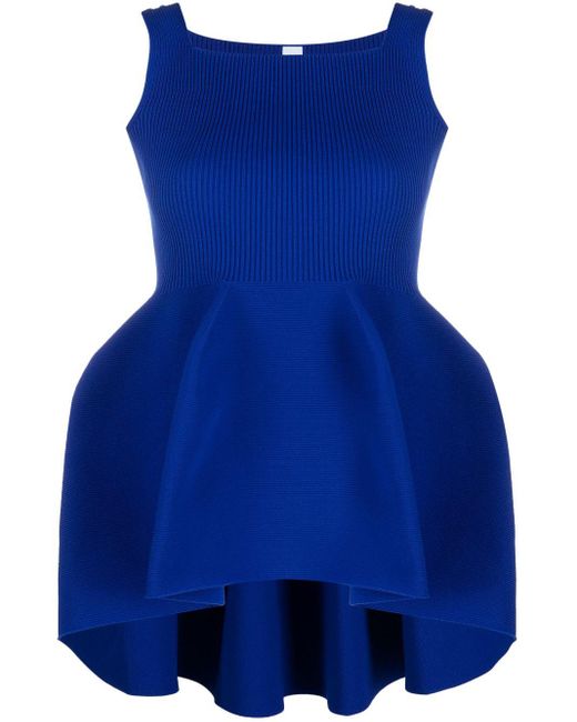CFCL Blue Flared-hem Sleeveless Knitted Top