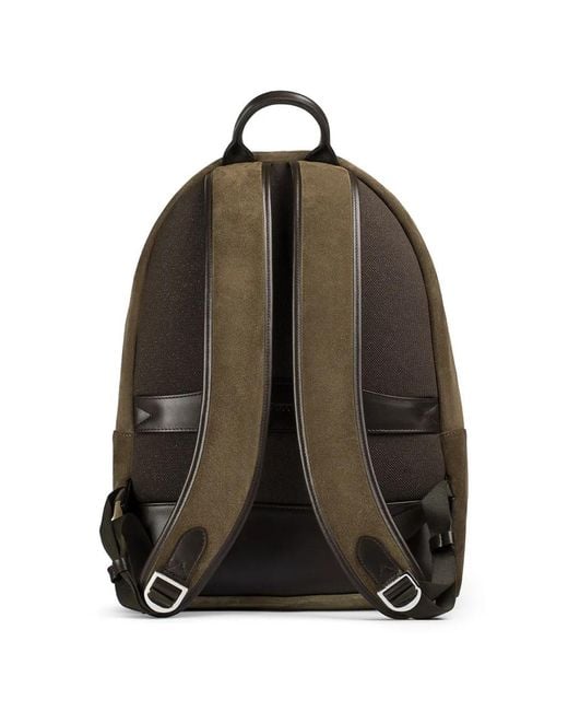 Doucal's Brown Suede Backpack for men
