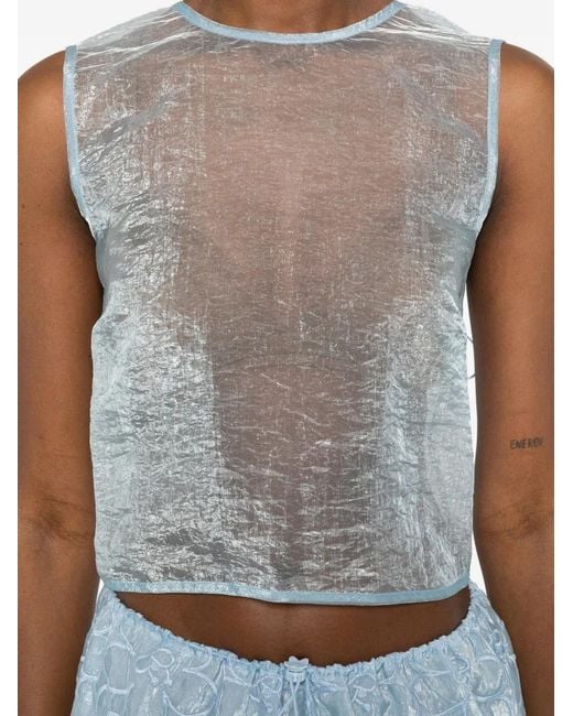 CECILIE BAHNSEN Blue Katia Sleeveless Top