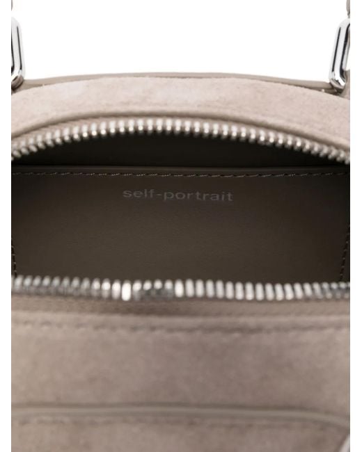 Borsa A Spalla Mini di Self-Portrait in White