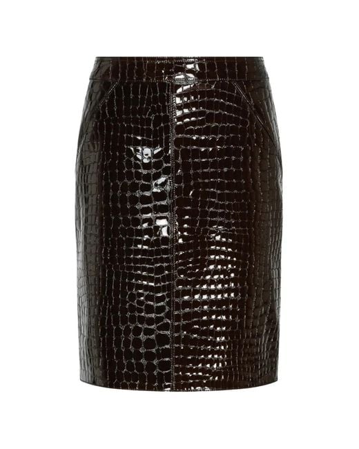 Tom Ford Black Leather Skirt