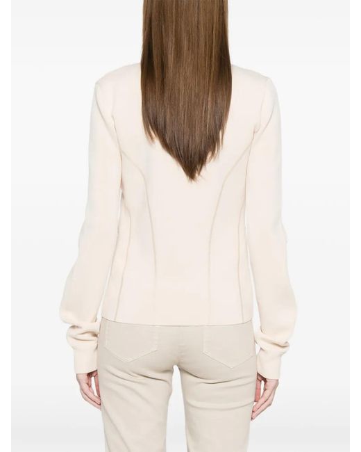 Patrizia Pepe White Quilted Zipped Puffer Jacket