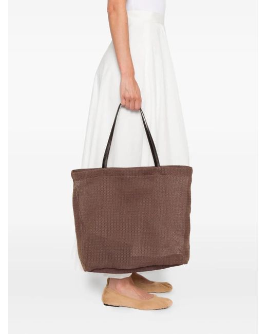 The Row Brown Barn Mesh Tote Bag