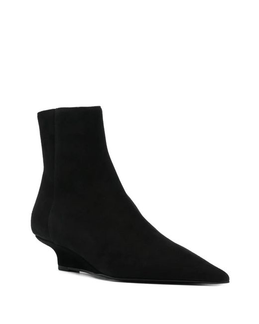 Totême Black Pointed Toe Boot