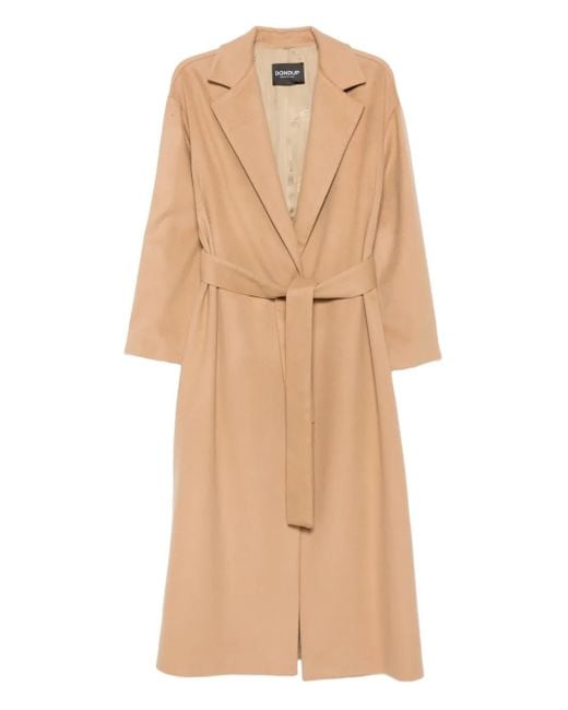 Dondup Natural Belted Lapels Coat