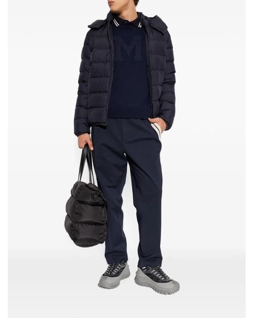 Moncler Blue Logo-Patch Sweatshirt for men