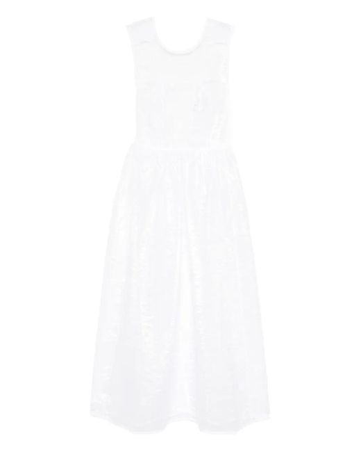 CECILIE BAHNSEN White Camilla Midi Dress