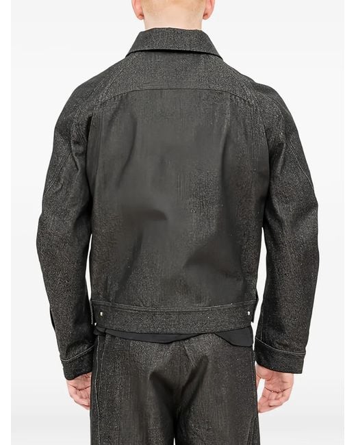 JOE CHIA Gray Mono Track Jacket for men