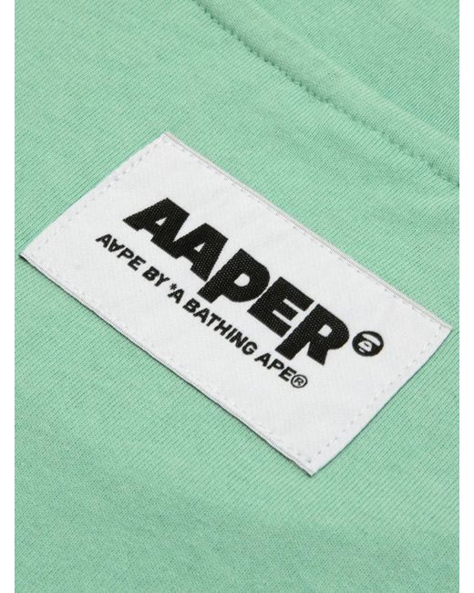 Aape By A Bathing Ape Green Cartoon Graphic T-Shirt for men