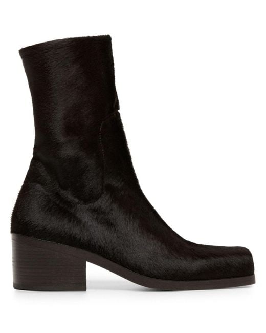 Marsell Calf Hair Leather Boots in Black Lyst Canada