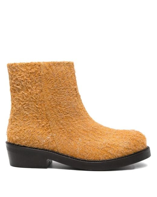 Séfr Brown Textured Ankle Boots
