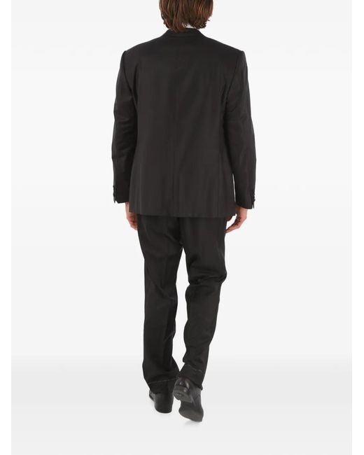 Corneliani Black Single-Breasted Wool Suit for men