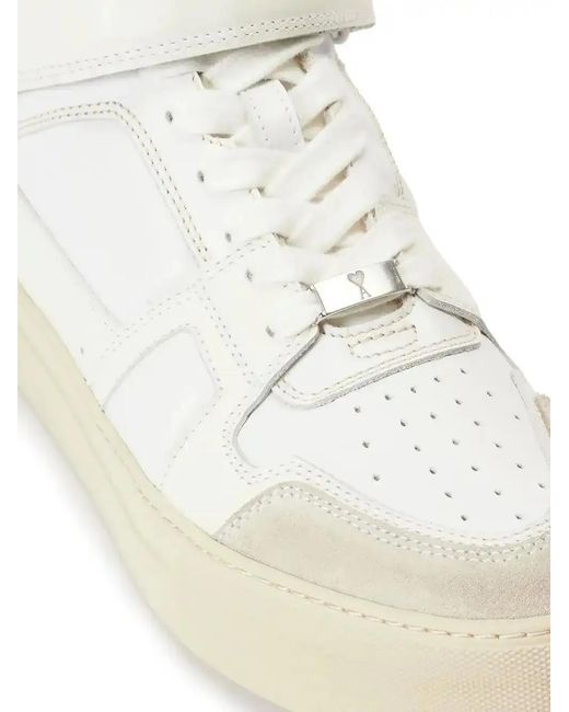 AMI White Ami De Coeur High-Top Sneakers