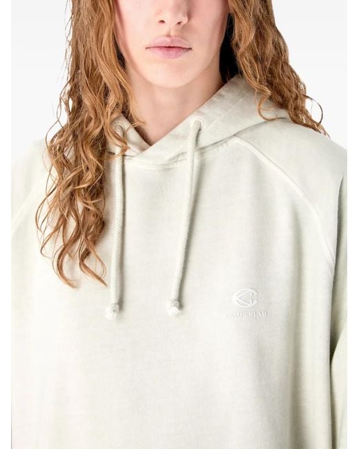 CAMPERLAB White Hoodie À Motif Monogrammé