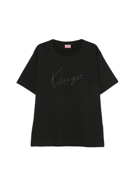 KENZO Black Gots Cotton T-Shirt for men