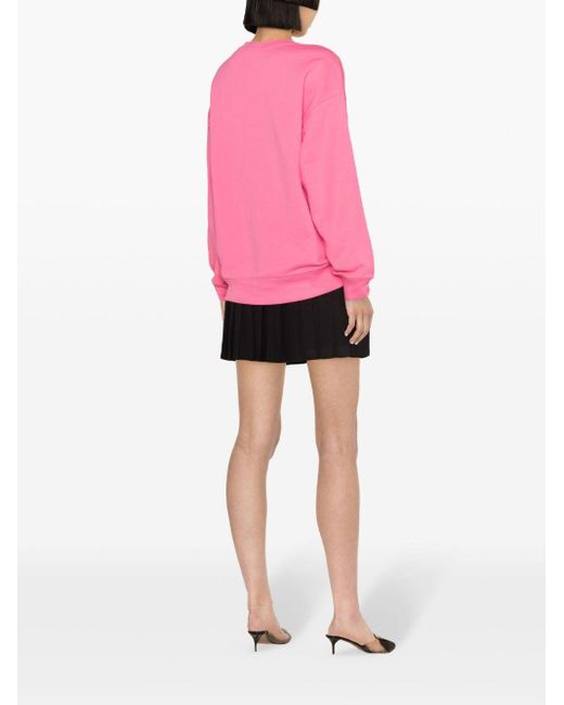 Moschino Pink Teddy Bear-print Sweatshirt