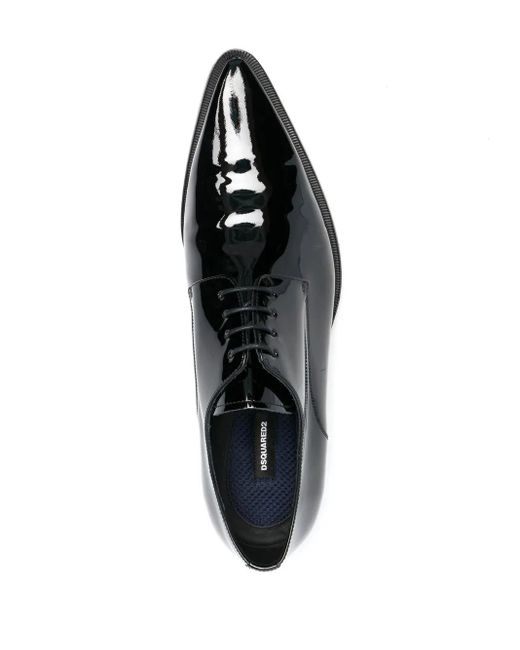 Stringate Verniciate di DSquared² in Black da Uomo