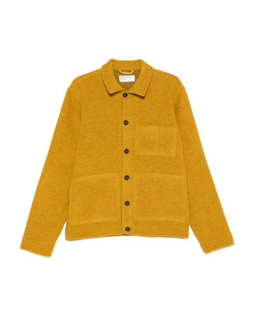 Universal Works Yellow Single-breasted Shirt Jacket for men