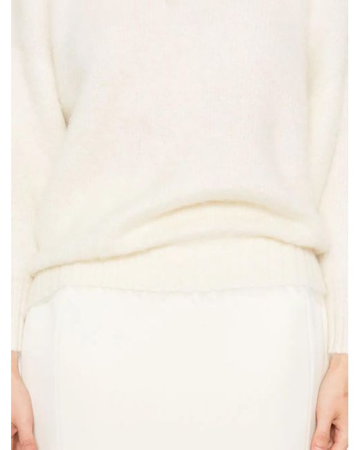 CFCL White Round-Neck Sweater