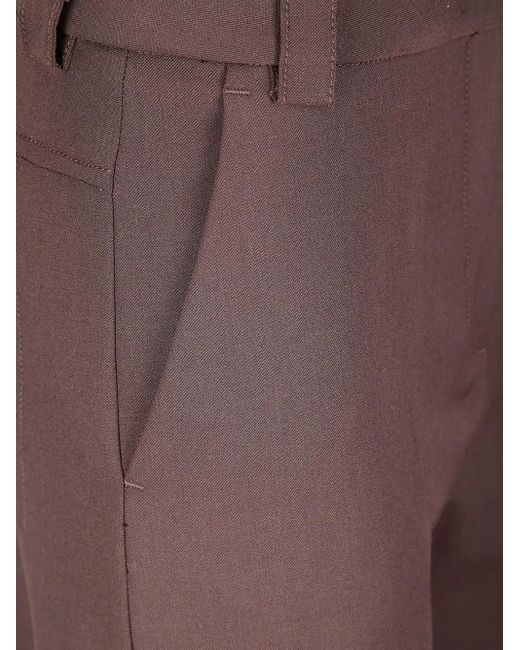 Thelatest Purple Welt-Pocket Straight-Leg Trousers