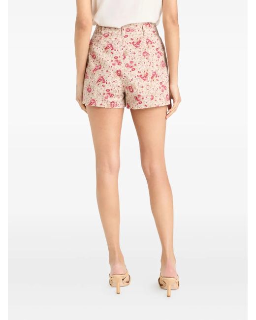 Cinq À Sept Pink Dorothea Floral-Print Shorts