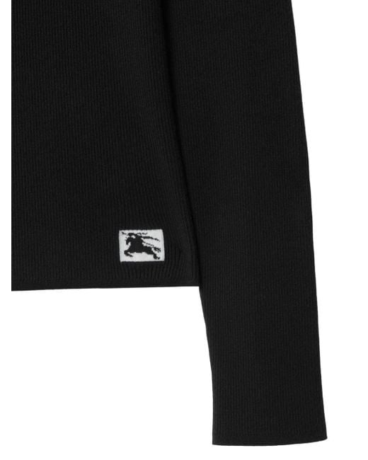 Burberry Black Ekd-jacquard Wool-blend Jumper for men