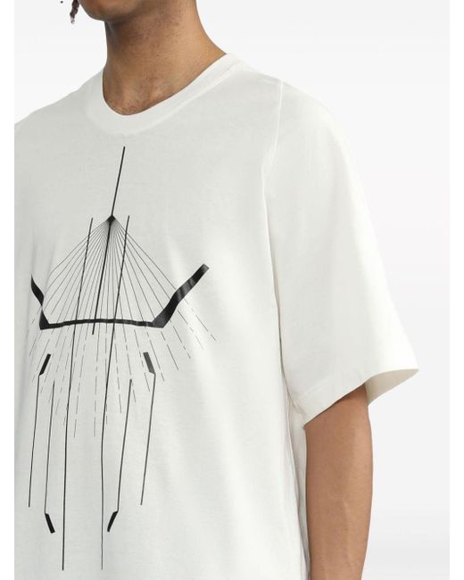 Camiseta con estampado gráfico Julius de hombre de color White