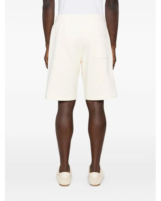 AMI White Logo-Detail Shorts for men