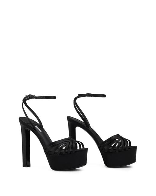 Le Silla Black Embrace Platform Sandals