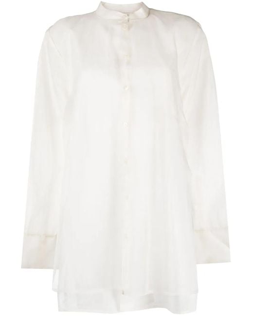 Rohe Button-Up Blouse in het White