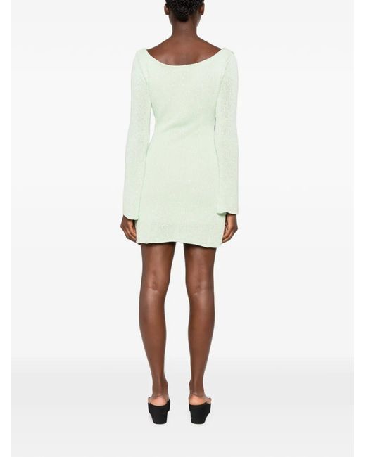 Asta Resort Green Maya Sequin-Embellished Mini Dress